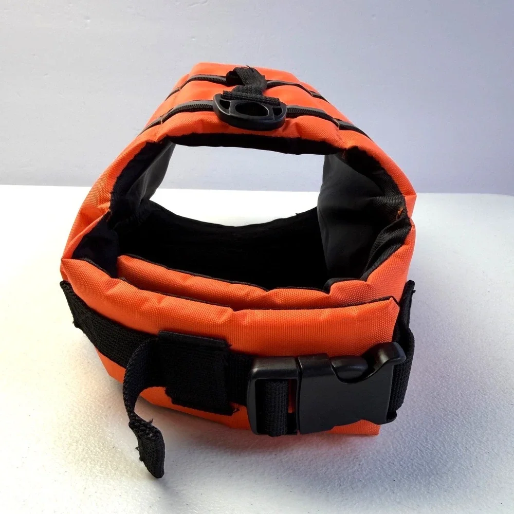 Dog Life Jacket Size Small Orange Reflective Safety Vest Rescue Handle Swim PFD
